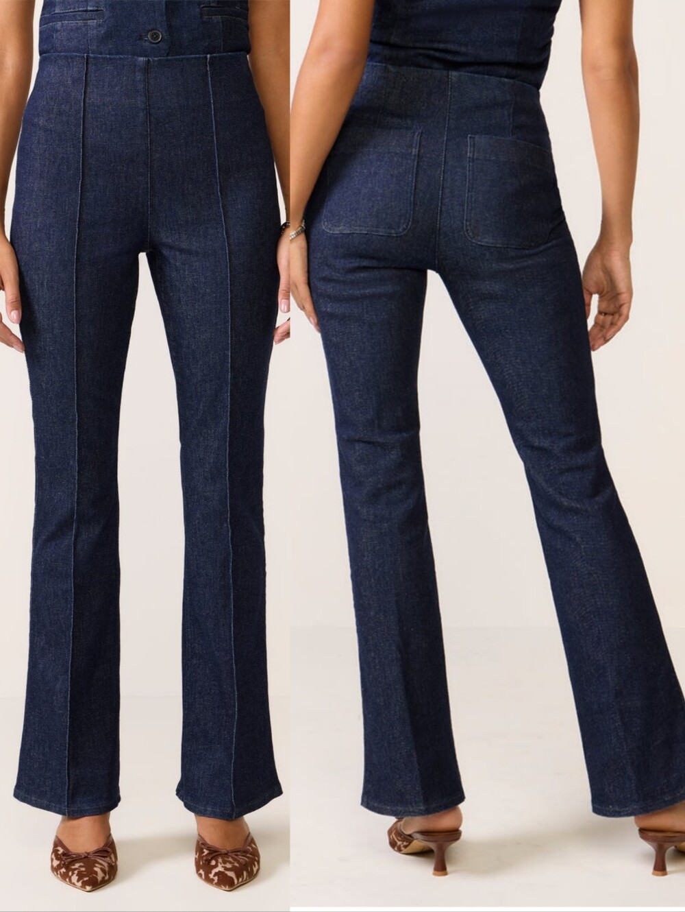 Spanx Micro Flare Jean Demi Boot Raw Indigo Size Large
